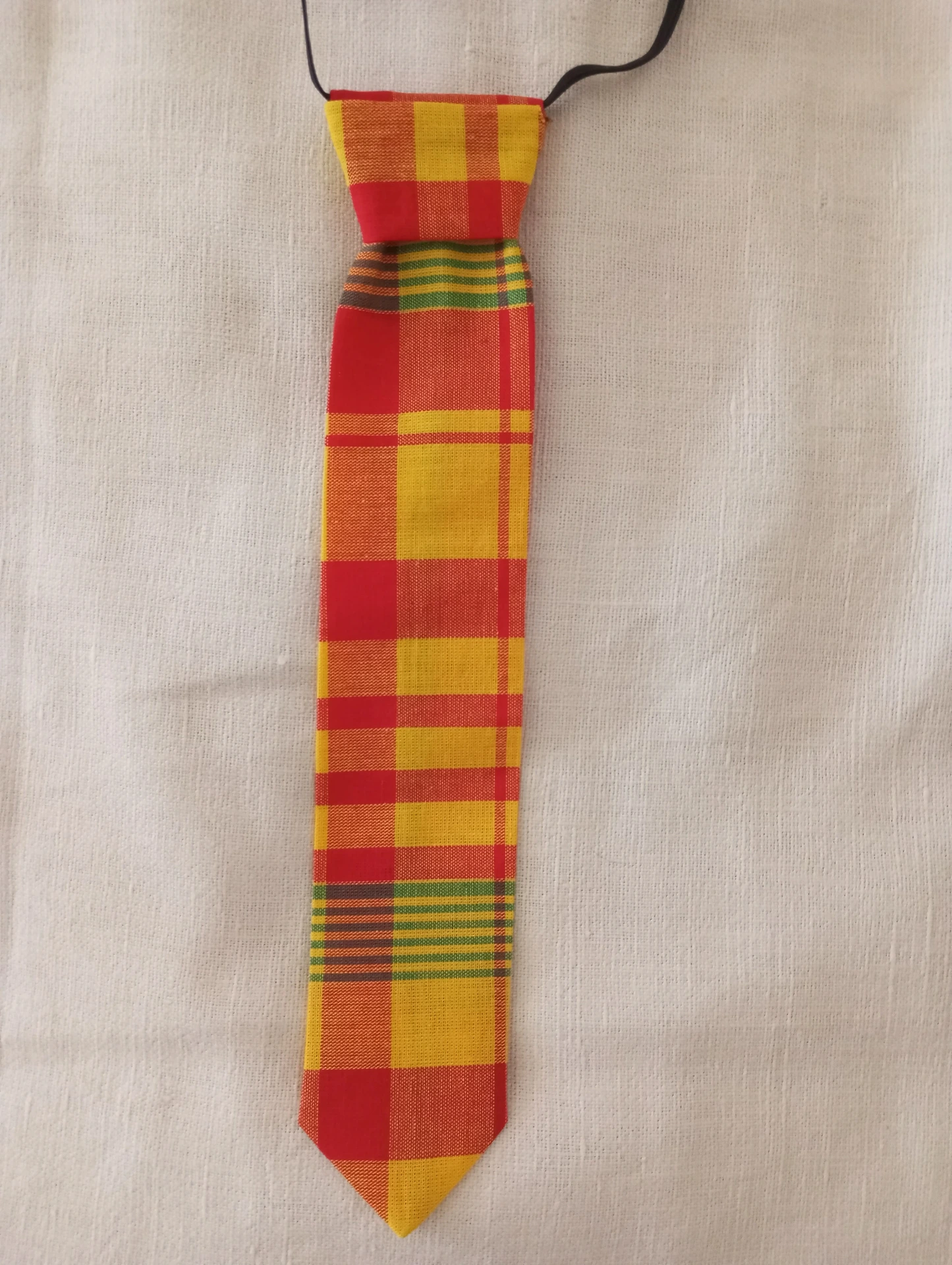 Cravate Madras Orange