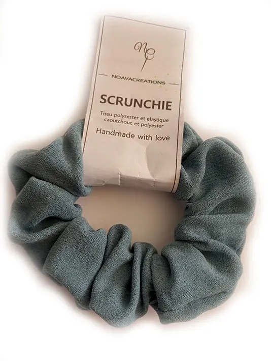 Chouchou douceur velours bleu