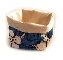 Pochette pochon panière "POLYNESIE" bleu
