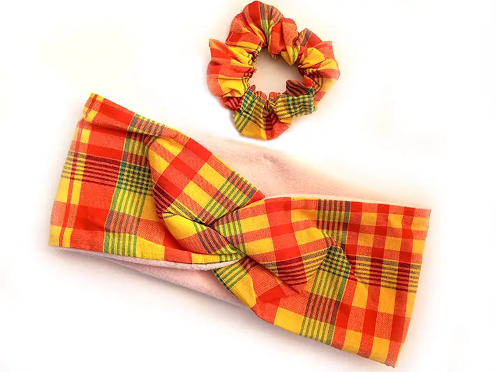 Duo chouchou et headband bandeau madras