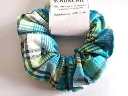 Chouchou Madras bleu