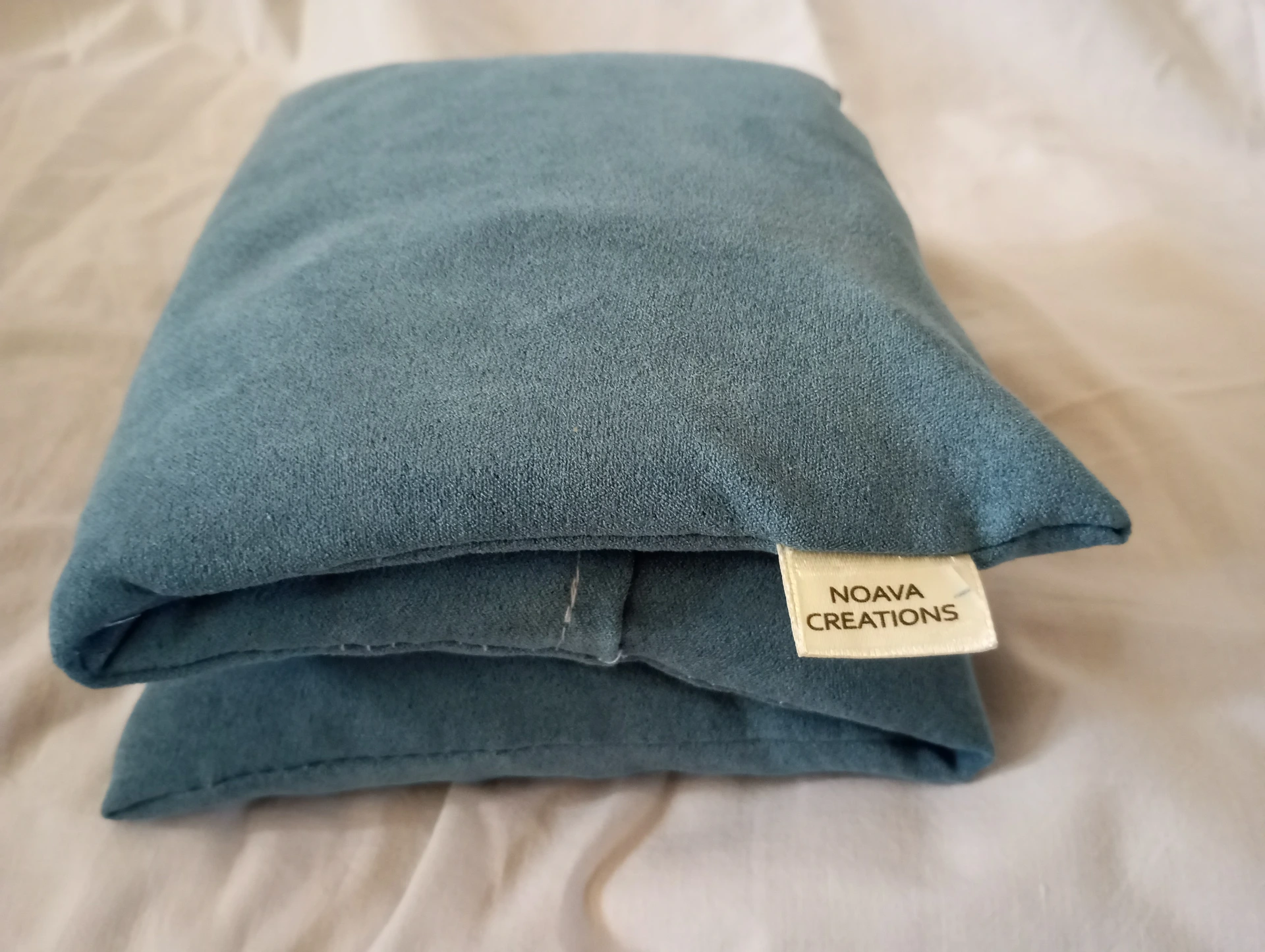 Bouillotte sèche déhoussable Velours bleu douceur